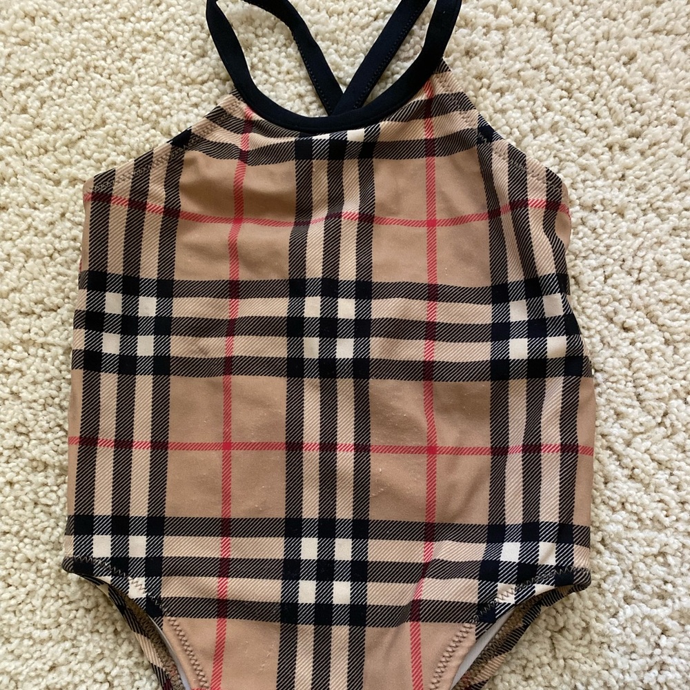 Baby Burberry Crina Check one piece swimsuit size 12 months